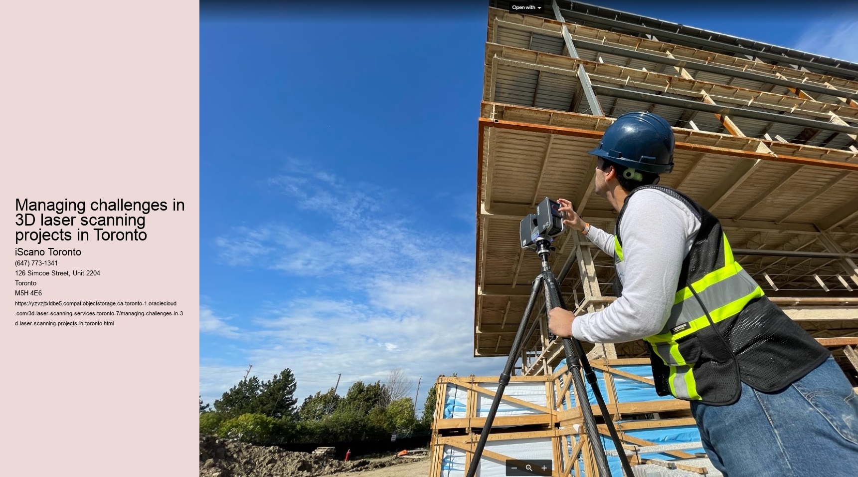 Managing challenges in 3D laser scanning projects in Toronto